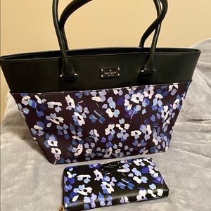 Kate Spade flowered tote with matching wallet